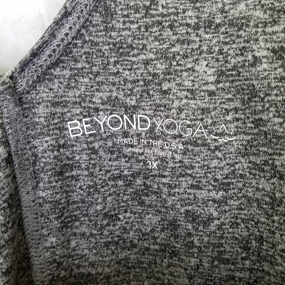 Beyond Yoga Weekend Traveler Pullover 3X Cross Back Long Sleeve Heather Grey USA - Picture 8 of 13